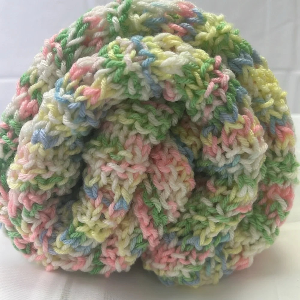 40 x 41 Hand Knit Throw Blanket Small Handmade
